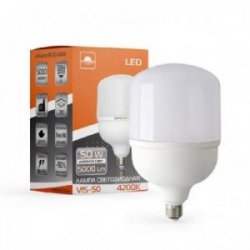 Лампа светодиодная высокомощная ЕВРОСВЕТ 50Вт 4200К (VIS-50-E40)