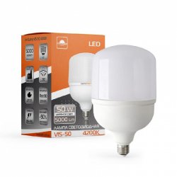 Лампа світлодіодна високопотужна ЕВРОСВЕТ 50Вт 4200К (VIS-50-E27)
