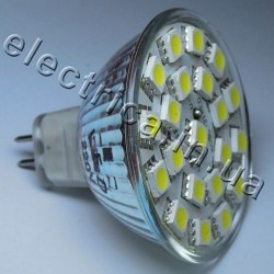 Светодиодная лампа 220В MR16 21x5050 эконом