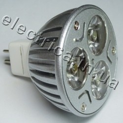 Светодиодная лампа 12В MR16 3*1W эконом