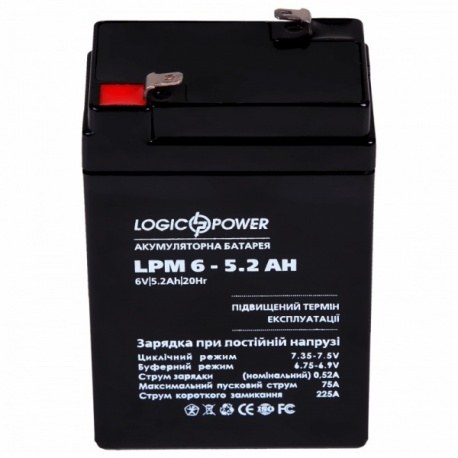 Аккумулятор AGM LPM 6-5.2 AH (LP4158)