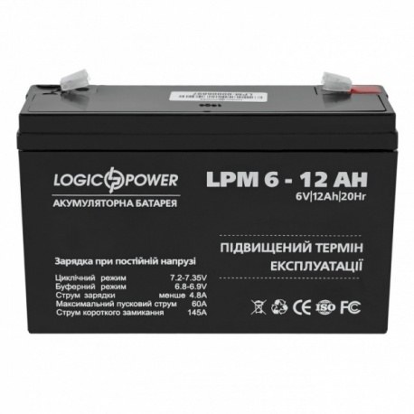 Акумулятор AGM LPM 6-12 AH (LP4159)